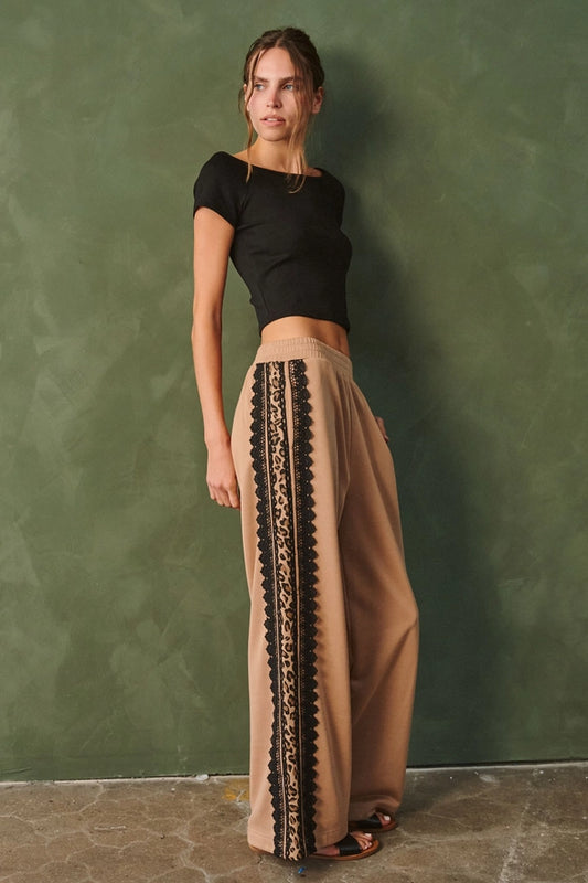 Lace Side-Stripe Sweatpants – Lavish 31